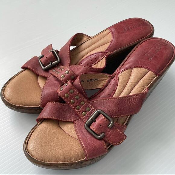Born Smartie wedge sandals with studded detail size 12 - Picture 5 of 10
